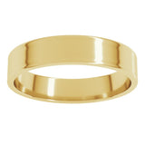18K Yellow Gold 4 mm Ultra-Lightweight Flat Band Size 5.5