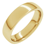 18K Yellow Gold 5 mm Comfort-Fit European-Style Band Size 11.5