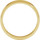 14K Yellow Gold 5 mm Stepped-Edge Flat Band Size 9.5