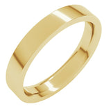 14K Yellow Gold 3.5 mm Comfort-Fit Flat Band Size 6.5