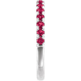 Sterling Silver Lab-Grown Ruby Stackable Ring