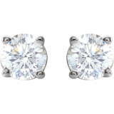 Sterling Silver 1/2 CTW Lab-Grown White Diamond Earrings