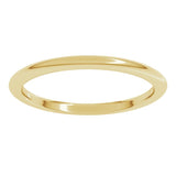 10K Yellow Gold 1.5 mm Comfort-Fit Half Round Band Size 7.5