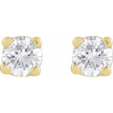 14K Yellow Gold .05 CT Lab-Grown White Diamond Earring