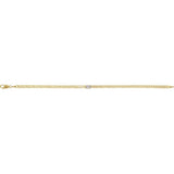 14K Yellow Gold Lab-Grown Diamond Link 7" Bracelet