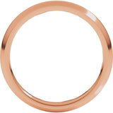 18K Rose Gold 2.5 mm Comfort-Fit Half Round Band Size 5.5