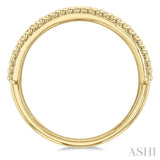 1/5 Ctw Ball Bead Designing Baguette Cut Diamond Fashion Band in 14K Yellow Gold