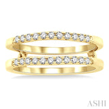 1/3 Ctw Round Cut Diamond Insert Ring in 14K Yellow Gold