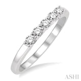 1/4 Ctw Round Cut Diamond Wedding Band in 14K White Gold