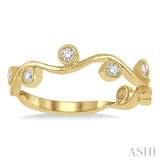 1/8 Ctw Round Cut Diamond Stackable Band in 14K Yellow Gold