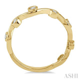 1/8 Ctw Round Cut Diamond Stackable Band in 14K Yellow Gold