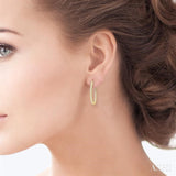 1.00 ctw Inside-Out Round Cut Diamond Hoop Earrings in 14K Yellow Gold