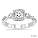 1/3 ctw Diamond Semi-mount Engagement Ring in 14K White Gold