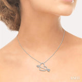 1/20 ctw Heart and Arrow Round Cut Diamond Pendant With Chain in Sterling Silver