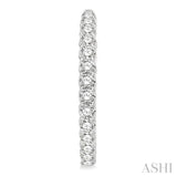 5.00 ctw Inside-Out Round Cut Diamond Hoop Earrings in 14K White Gold