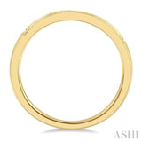 1/10 ctw Arched Round Cut Diamond Wedding Band in 14K Yellow Gold