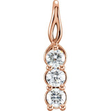 Platinum 9/10 CTW Natural Diamond Three-Stone Pendant