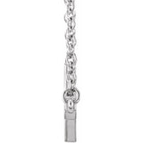 Sterling Silver 22x11.5 mm Sideways Cross 16-18" Necklace