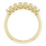 14K Yellow 1/2 CTW Natural Diamond Seven-Stone Anniversary Band