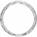 Sterling Silver 1/4 CTW Natural Diamond Stackable Link Ring