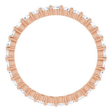 14K Rose 1/2 CTW Natural Diamond Eternity Band Size 5