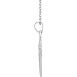 Sterling Silver Cross 18" Necklace