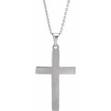 Sterling Silver Cross 18" Necklace