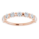 14K Rose 3/4 CTW Natual Diamond Anniversary Band
