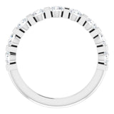 14K White 9/10 CTW Natural Diamond Anniversary Band