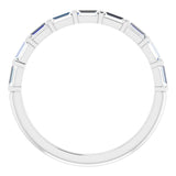 14K White 3/8 CTW Natural Diamond Anniversary Band