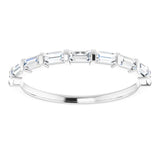 14K White 3/8 CTW Natural Diamond Anniversary Band