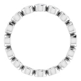 14K White 1/2 CTW Natural Diamond Eternity Band Size 7