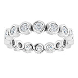 14K White 1/2 CTW Natural Diamond Eternity Band Size 7