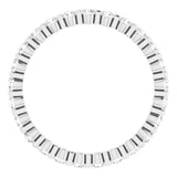 Platinum 1/2 CTW Natural Diamond Eternity Band Size 7