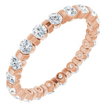 14K Rose 1 CTW Natural Diamond Eternity Band Size 7