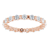 14K Rose 1 CTW Natural Diamond Eternity Band Size 7