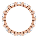 14K Rose 1 5/8 CTW Natural Diamond Eternity Band Size 7
