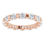 14K Rose 1 5/8 CTW Natural Diamond Eternity Band Size 7