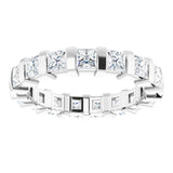 14K White 1 7/8 CTW Natural Diamond Eternity Band Size 7