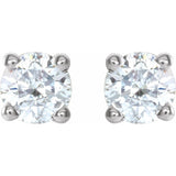 14K White Gold 1/4 CTW Natural White Diamond Earrings