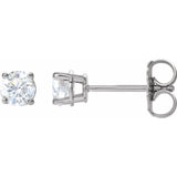 14K White Gold 1/2 CTW Natural White Diamond Earrings