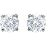 14K White Gold 3/4 CTW Natural White Diamond Earrings