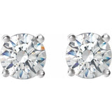 14K White Gold 2 CTW Natural Diamond Cocktail-Style Earrings