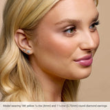 14K Yellow Gold 2 CTW Natural Diamond Cocktail-Style Earrings