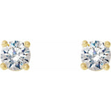 14K Yellow 1/4 CTW Natural Diamond Cocktail-Style Earrings