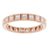 14K Rose 1/2 CTW Natural Diamond Eternity Band Size 5
