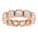 14K Rose 2 CTW Natural Diamond Eternity Band Size 5