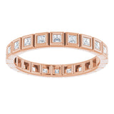 14K Rose 1/2 CTW Natural Diamond Eternity Band Size 6