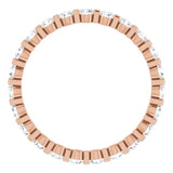 14K Rose 3/4 CTW Natural Diamond Eternity Band Size 6