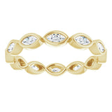 14K Yellow 1/2 CTW Natural Diamond Eternity Band Size 6